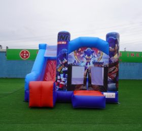 T2-3226Y Castelo insuflável com escorrega tema Sonic