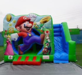 T2-4200C Castelo Inflável Tema Super Mario com Escorregador
