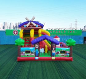 T2-8115 Playground Inflável com Tema de Fazenda