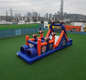 T7-404B percurso de obstáculos insuflável com tema de rugby