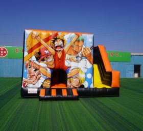 T2-4200E Castelo insuflável e escorrega com tema One Piece