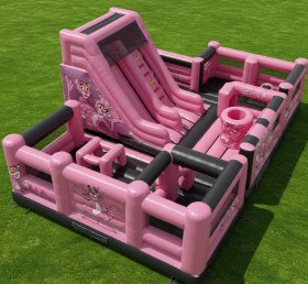 T6-6069 Cidade Divertida Inflável Pantera Cor-de-Rosa