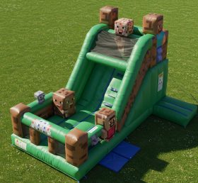 T8-8035 minecraft Escorrega Aquático Inflável