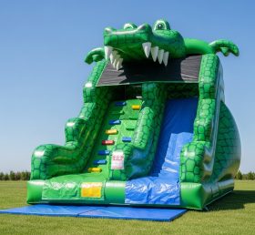 T8-8140 Escorrega Seco Inflável com Tema de Crocodilo