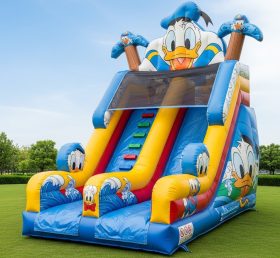 T8-8156 Escorregador Seco Inflável com Tema do Pato Donald
