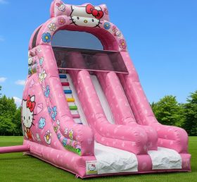 T8-8189 Escorregador Seco Inflável Tema Hello Kitty
