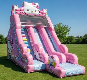 T8-8191 Escorregador Seco Inflável Tema Hello Kitty