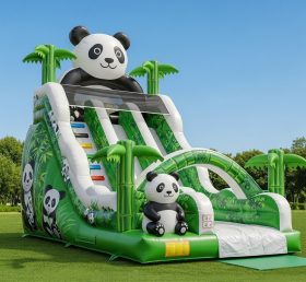 T8-8242 Escorrega Seco Inflável com Tema de Panda