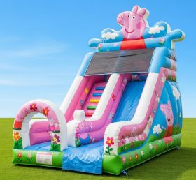 T8-8250 Escorregador Seco Inflável Temático da Peppa Pig