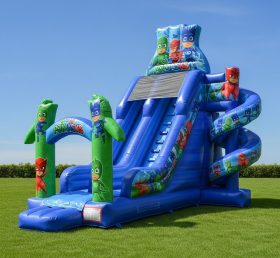 T8-8264 Escorregador Seco Inflável com Tema PJ Masks