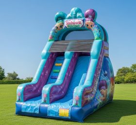 T8-8294 Escorregador Seco Inflável com Tema Shimmer & Shine