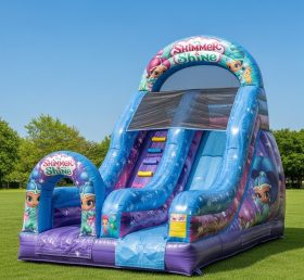 T8-8295 Tema Shimmer & Shine Escorregador Inflável Seco