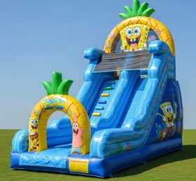 T8-8311 Escorregador Seco Inflável com Tema Bob Esponja