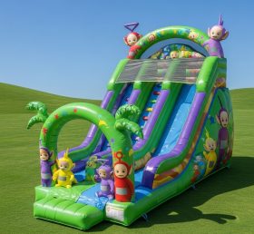 T8-8334 Escorregador Seco Inflável com Tema Teletubbies