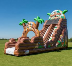T8-8341 Escorregador Seco Inflável com Tema dos Flintstones