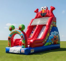 T8-8357 Escorregador Seco Inflável com Tema Tickle Me Elmo