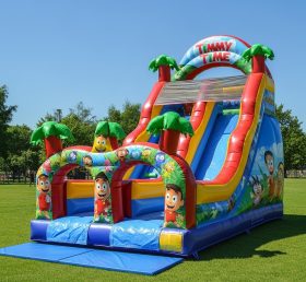 T8-8364 Escorrega Seco Inflável com Tema Timmy Time
