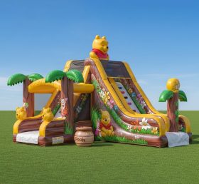 T8-8390 Escorregador Seco Inflável com Tema Winnie The Pooh