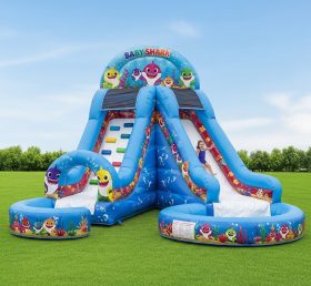 T8-8408 Escorregador Aquático Inflável Tema Baby Shark