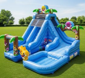 T8-8603 Escorrega Aquático Inflável Tema Baby Shark