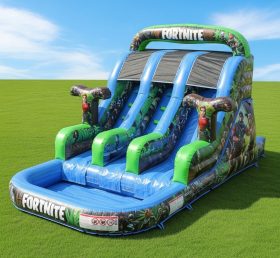 T8-8453 Escorrega de Água Inflável com Tema Fortnite