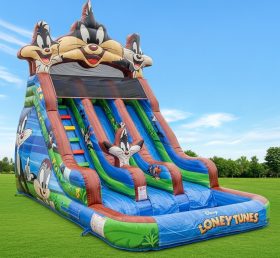 T8-8473 Escorrega Aquático Inflável com Tema Looney Tunes