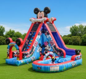 T8-8483 Escorrega Aquático Insuflável com Tema Mickey & Minnie