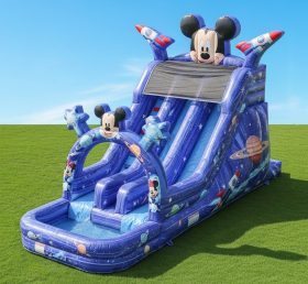 T8-8644 Escorrega Aquático Inflável com Tema Mickey & Minnie
