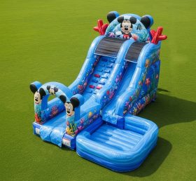 T8-8645 Escorregador Aquático Inflável com Tema Mickey & Minnie