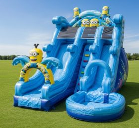 T8-8649 Escorrega Aquático Inflável Tema Minions