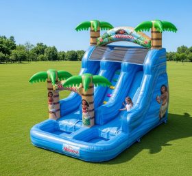 T8-8490 Escorregador Aquático Inflável com Tema Moana