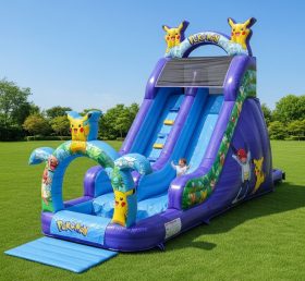 T8-8514 Escorregador Aquático Inflável com Tema Pokémon