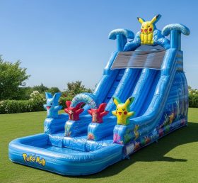T8-8682 Escorrega Aquático Inflável com Tema de Pokémon