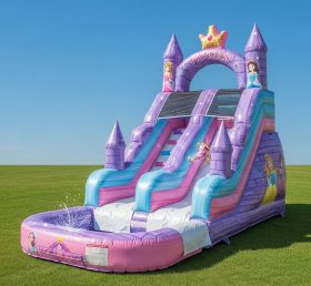 T8-8518 Escorrega Aquático Inflável com Tema de Festas de Princesas