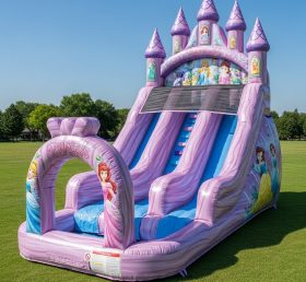 T8-8519 Escorregador Aquático Inflável Tema Festa de Princesas