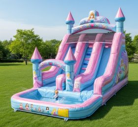 T8-8520 Escorrega Aquático Inflável com Tema de Festas de Princesas
