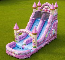 T8-8683 Escorrega Aquático Insuflável com Tema de Festas de Princesas