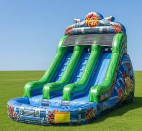 T8-8528 Escorrega Aquático Inflável com Tema Rusty Rivets