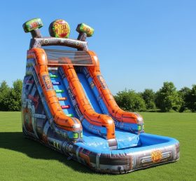 T8-8693 Escorrega Aquático Inflável com Tema Rusty Rivets