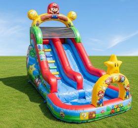T8-8553 Escorregador Aquático Inflável Tema Super Mario