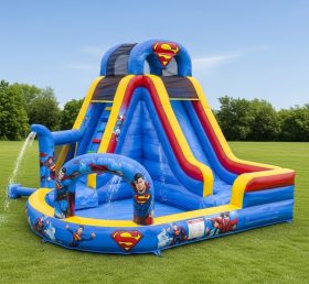 T8-8712 Escorregador Aquático Inflável com Tema do Superman