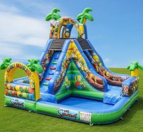 T8-8715 Escorrega Aquático Inflável Tema Os Simpsons