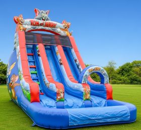 T8-8569 Escorregador Aquático Inflável com Tema Tom e Jerry
