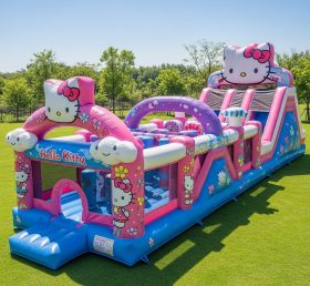 T7-3627 Pistas de Obstáculos Infláveis Hello Kitty