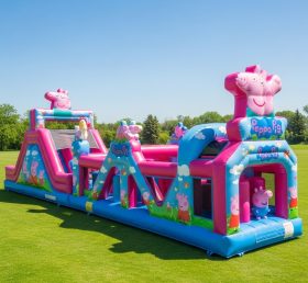 T7-3649 Curso de Obstáculos Inflável da Peppa Pig