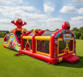 T7-3677 Curso de Obstáculos Inflável Tickle Me Elmo