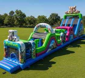 T7-3687 Pista de Obstáculos Inflável Zootopia