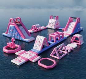 S208 Parque Aquático Inflável com Tema de Flamingo