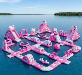 S215 Parque Aquático Inflável com Tema Hello Kitty