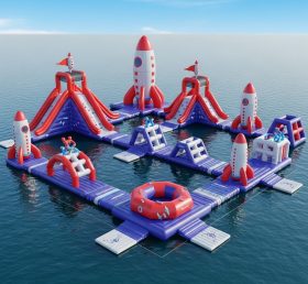 S257 Parque Aquático Inflável com Tema de Foguete